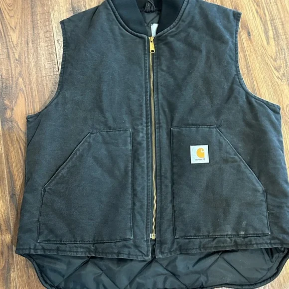 Carhartt black canvas insulated vest, USA